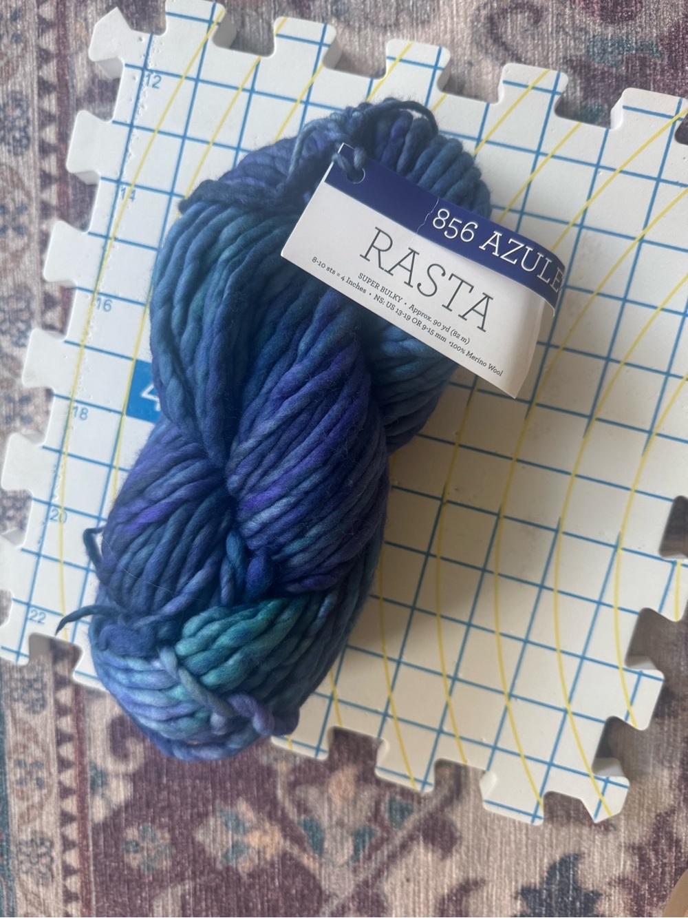 Rasta 856 Azul Hand-Dyed Yarn - Deep Blue - Azules color way